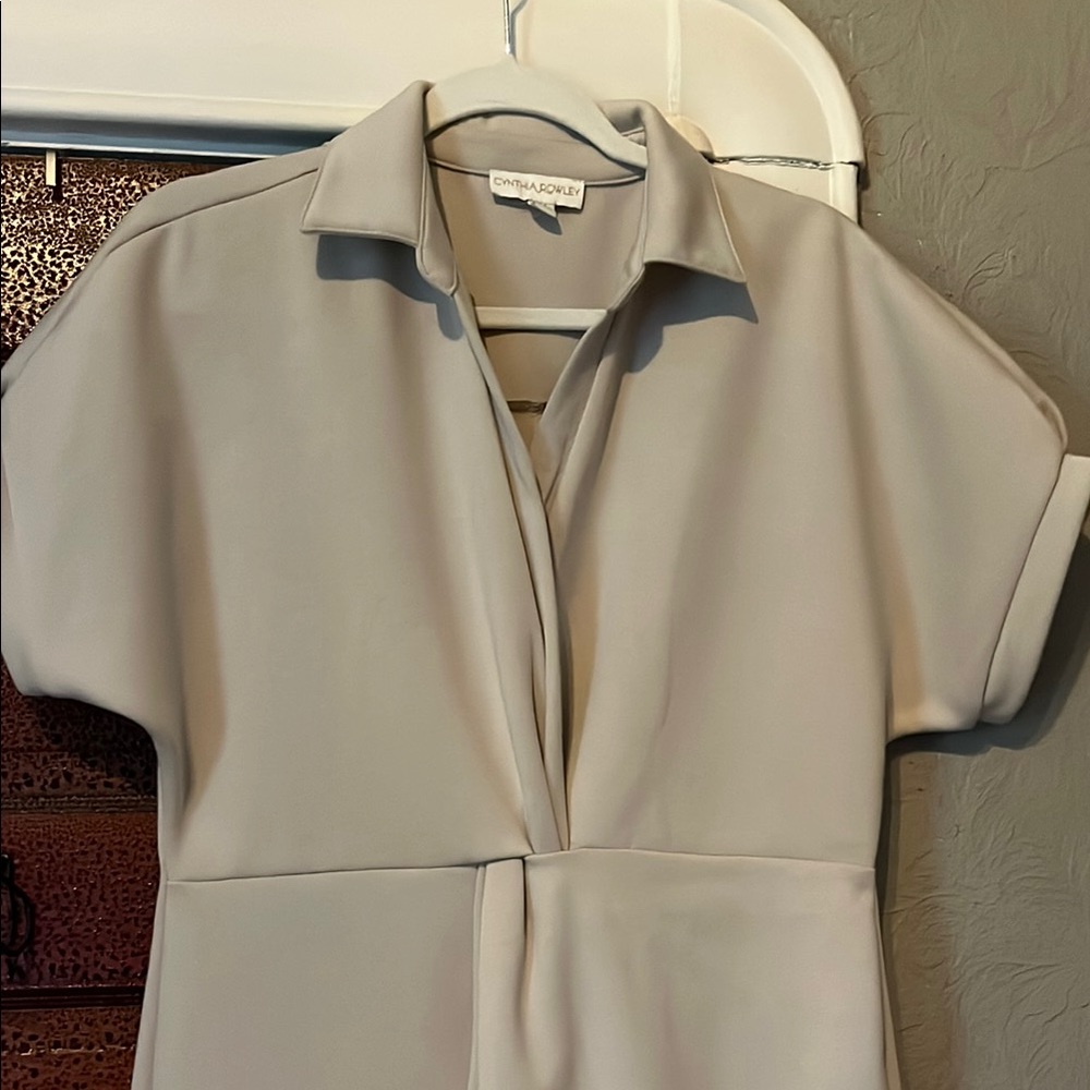 Cynthia Rowley Light tan Short Sleeve Dress